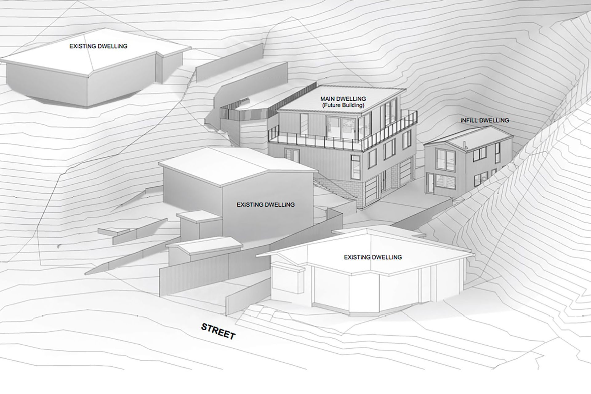 Site plan by INLINE Design &amp; Build