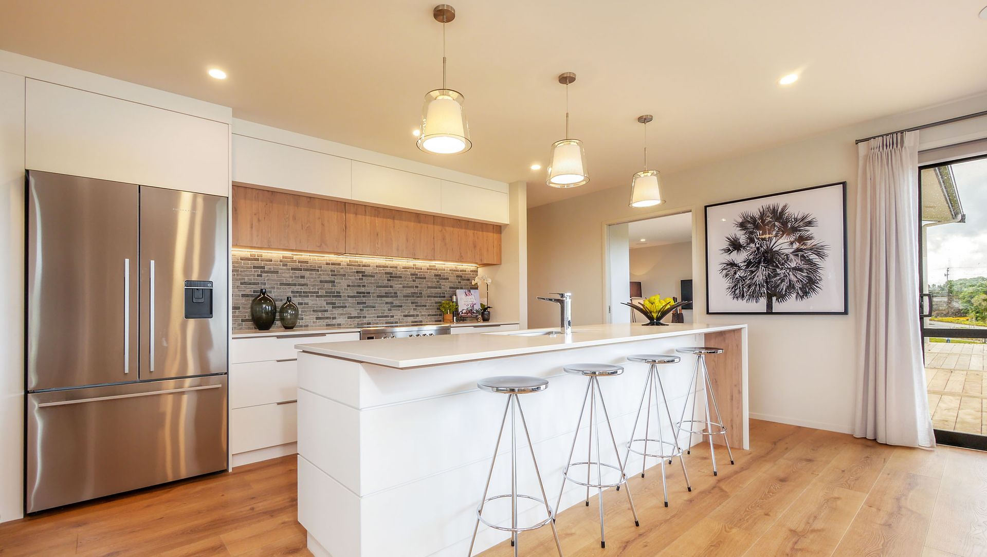 Welcoming White + Timber banner