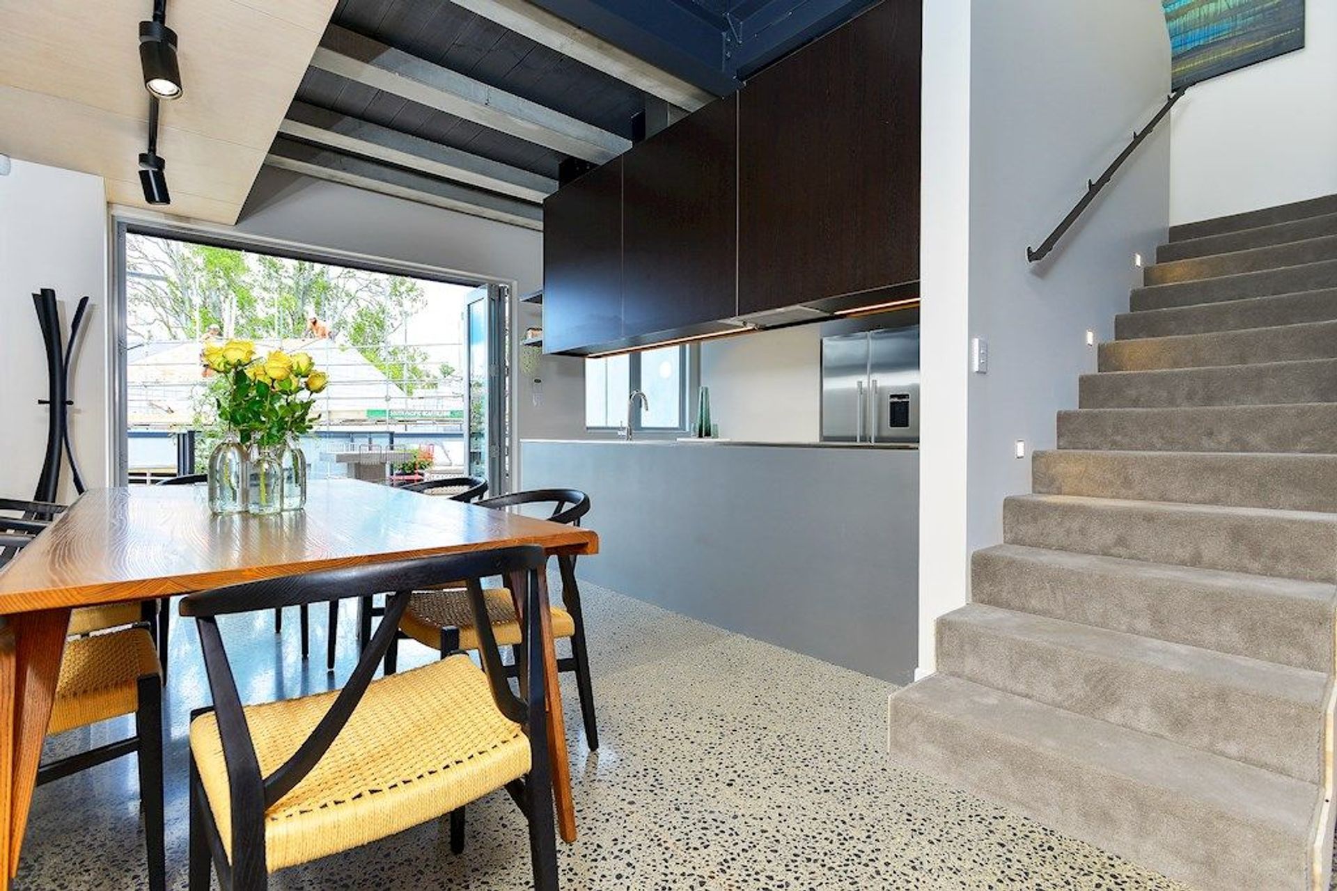 Identify your focus...make the dining table the hub of the space with colour, quality and a distinct style to hold its ownership of the space