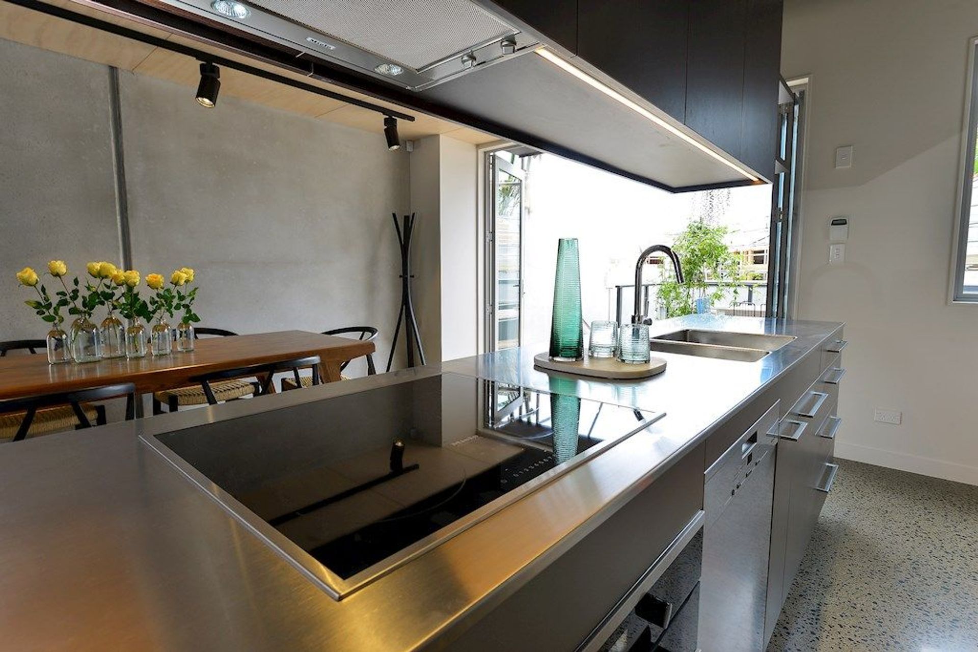 A simple functional palette and materials for a workable, enjoyable and practical kitchen.