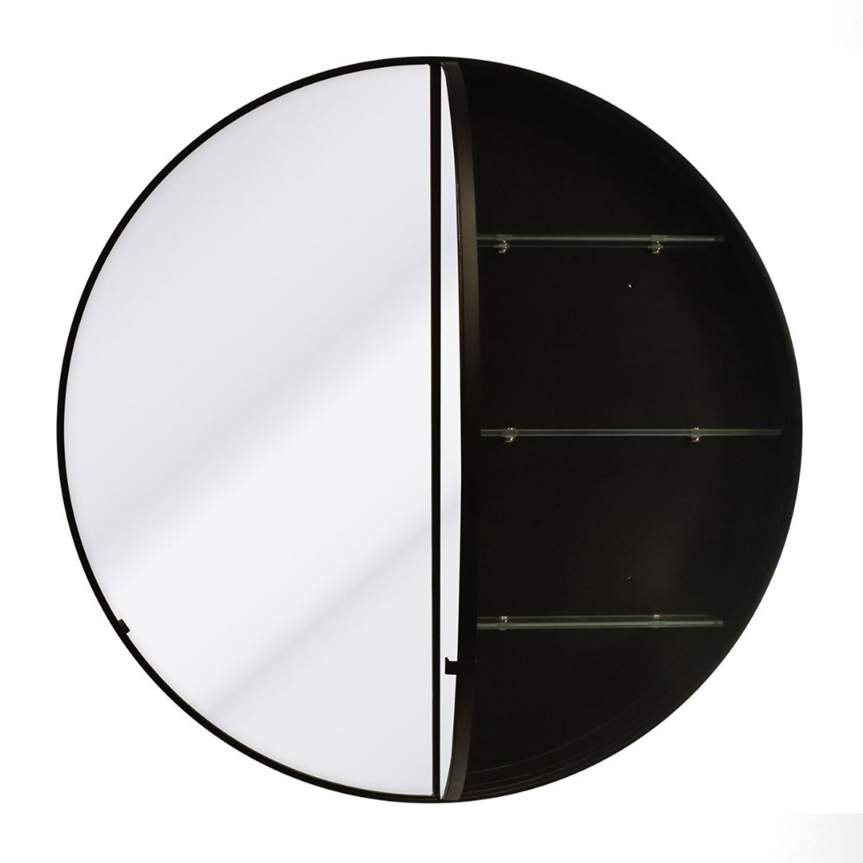 Code Round Black Mirror Cabinet