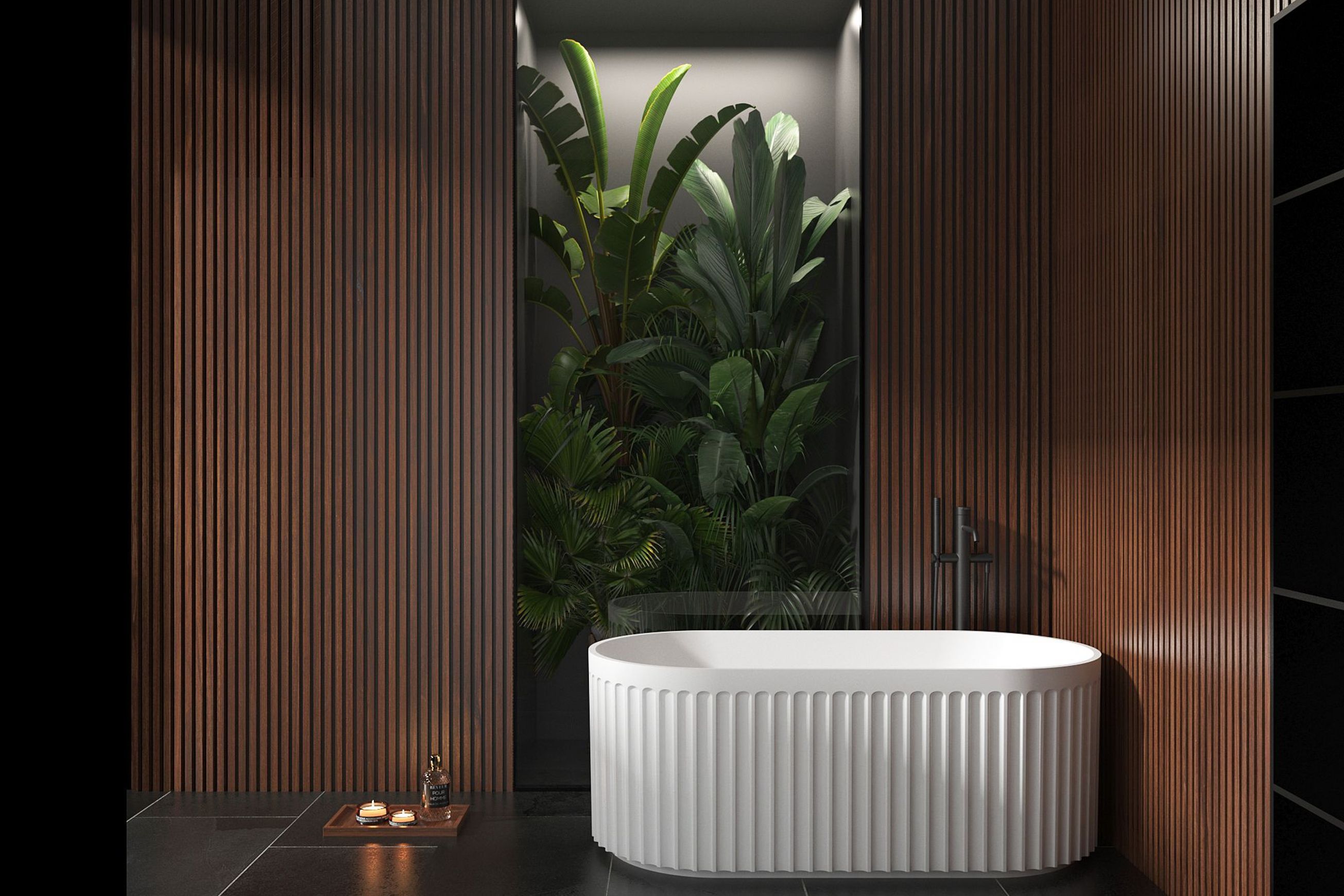 Freestanding Fluted Bathtub 1500mm