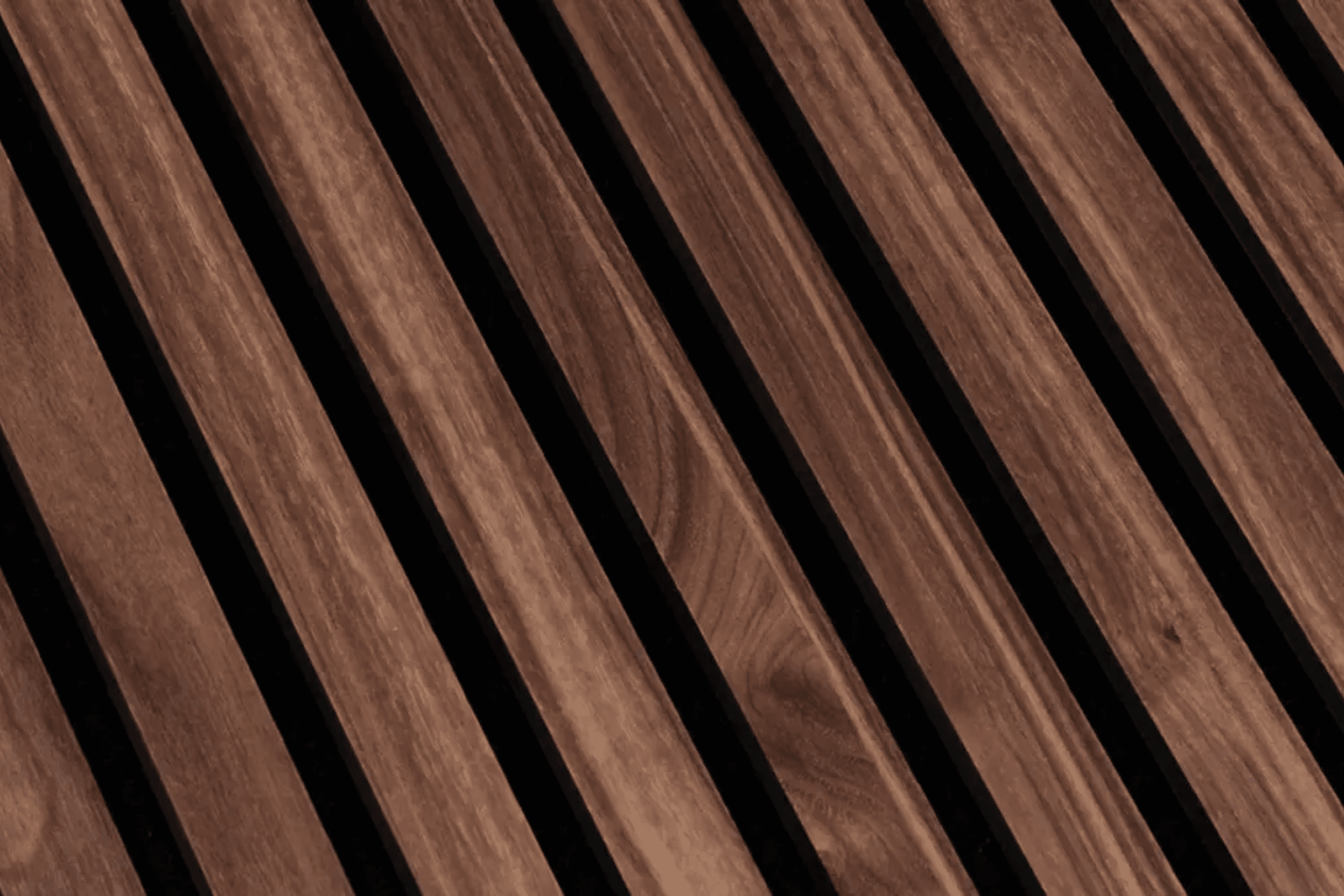 HW22512 | Walnut Acoustic Fluted Panel - 3 Sided