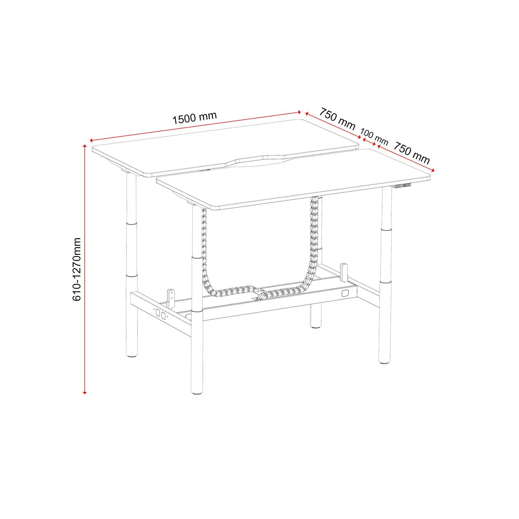 Buro Syntra Back-to-Back Standing Desk