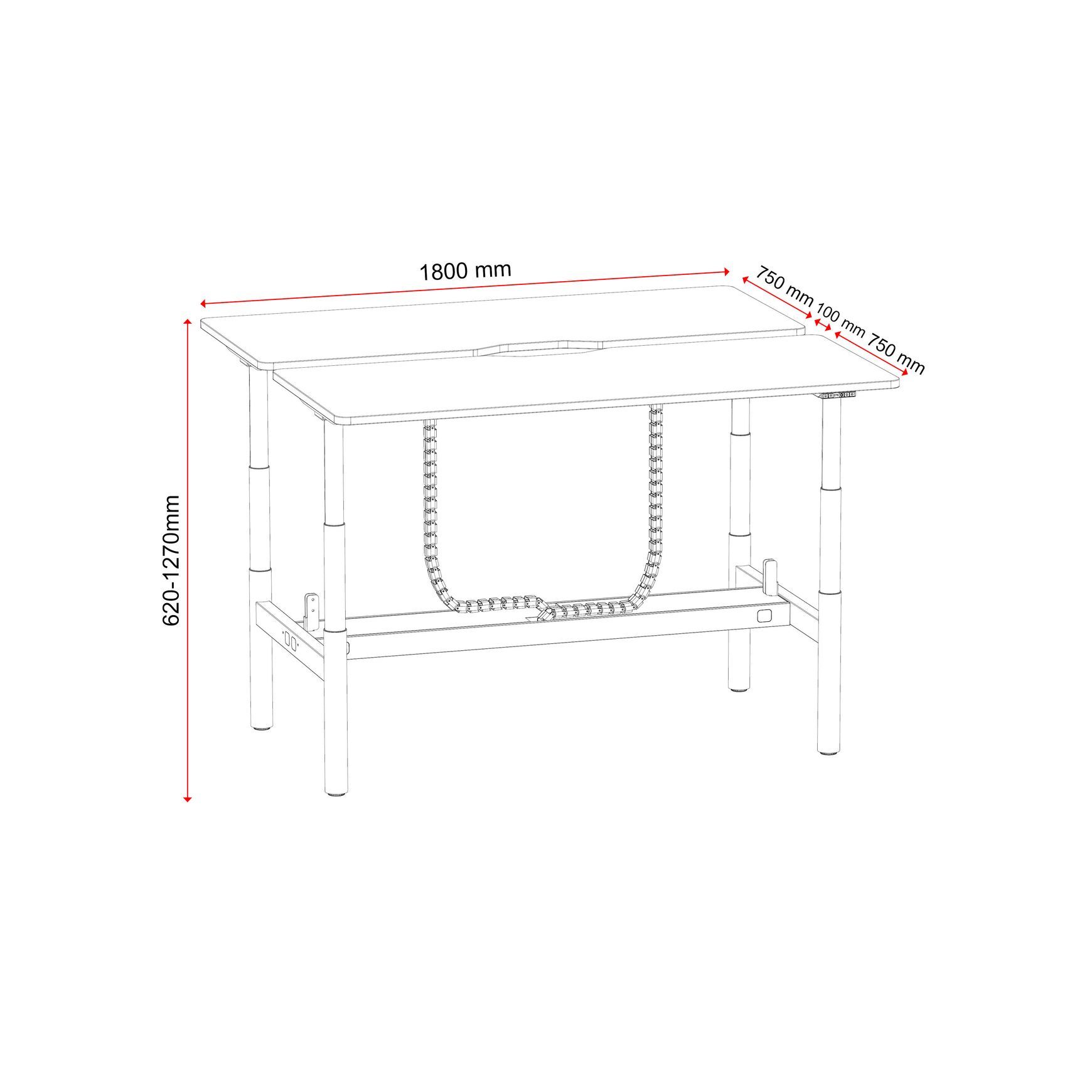 Buro Syntra Back-to-Back Standing Desk