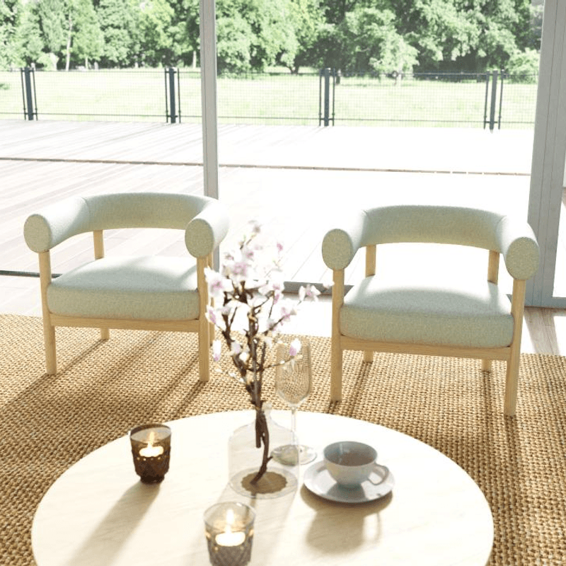 Marlowe Occasional Chair - Natural Oak Legs