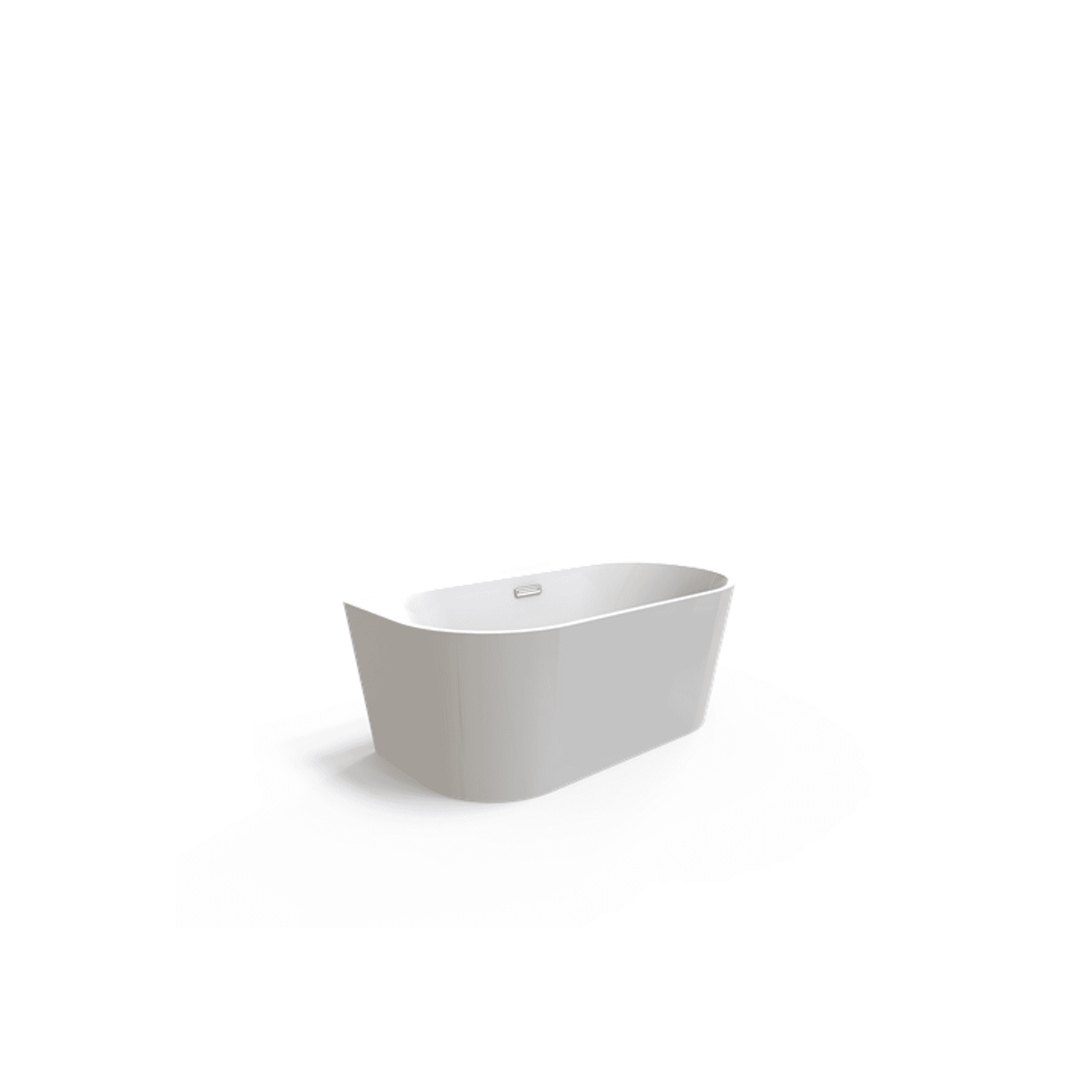 Unika Round Back To Wall W/Overflow Gloss Bath Tub