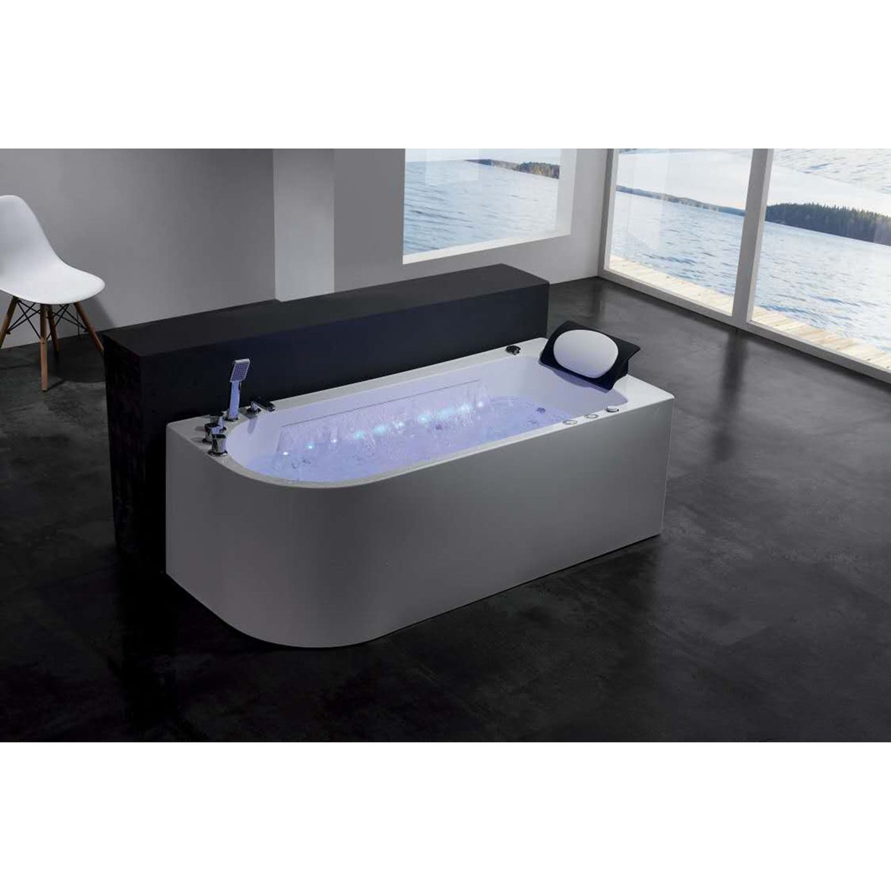 Unika Corner Right Back To Wall W/Overflow Bath Tub