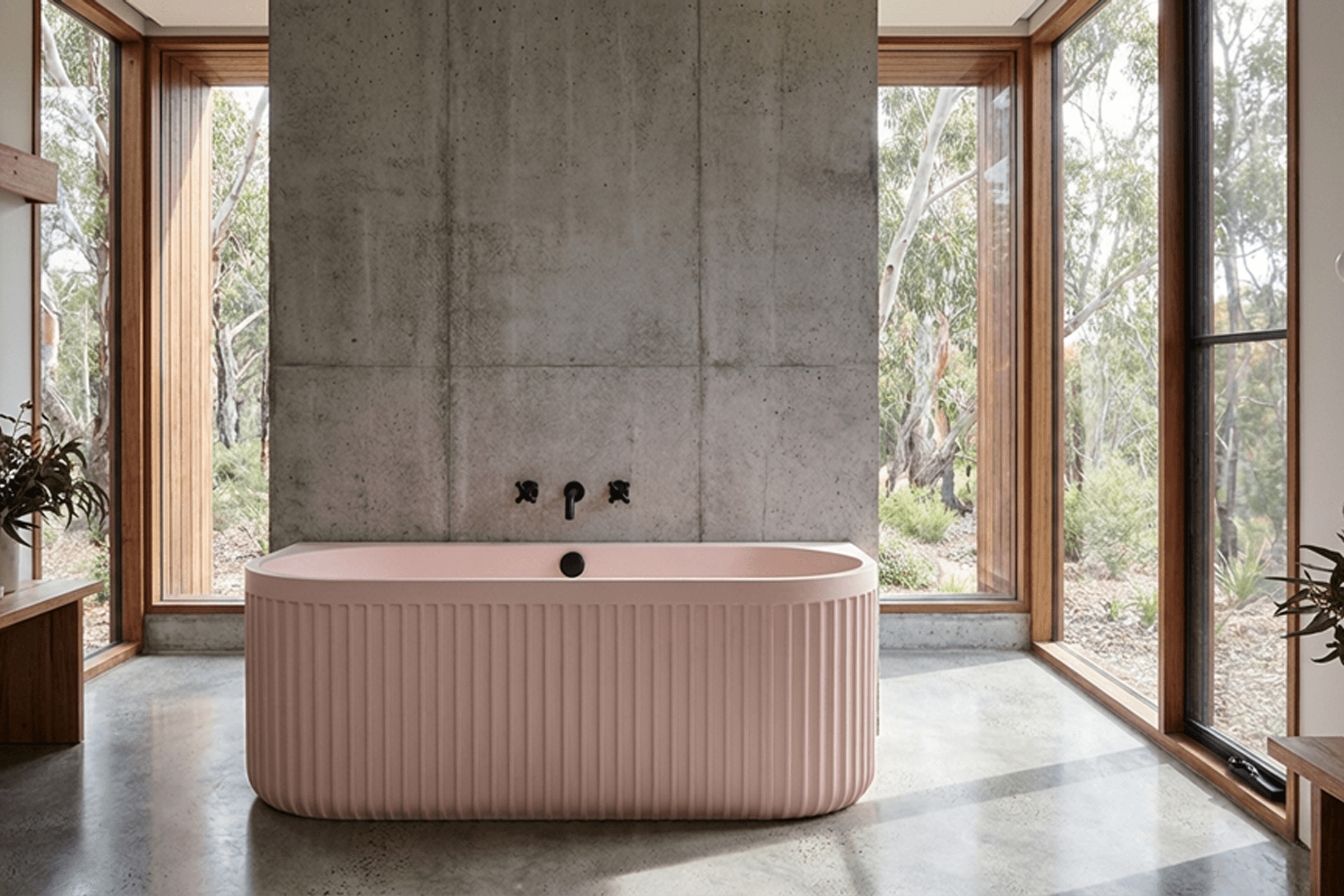 DORIA Back-to-Wall Bath with Faucet