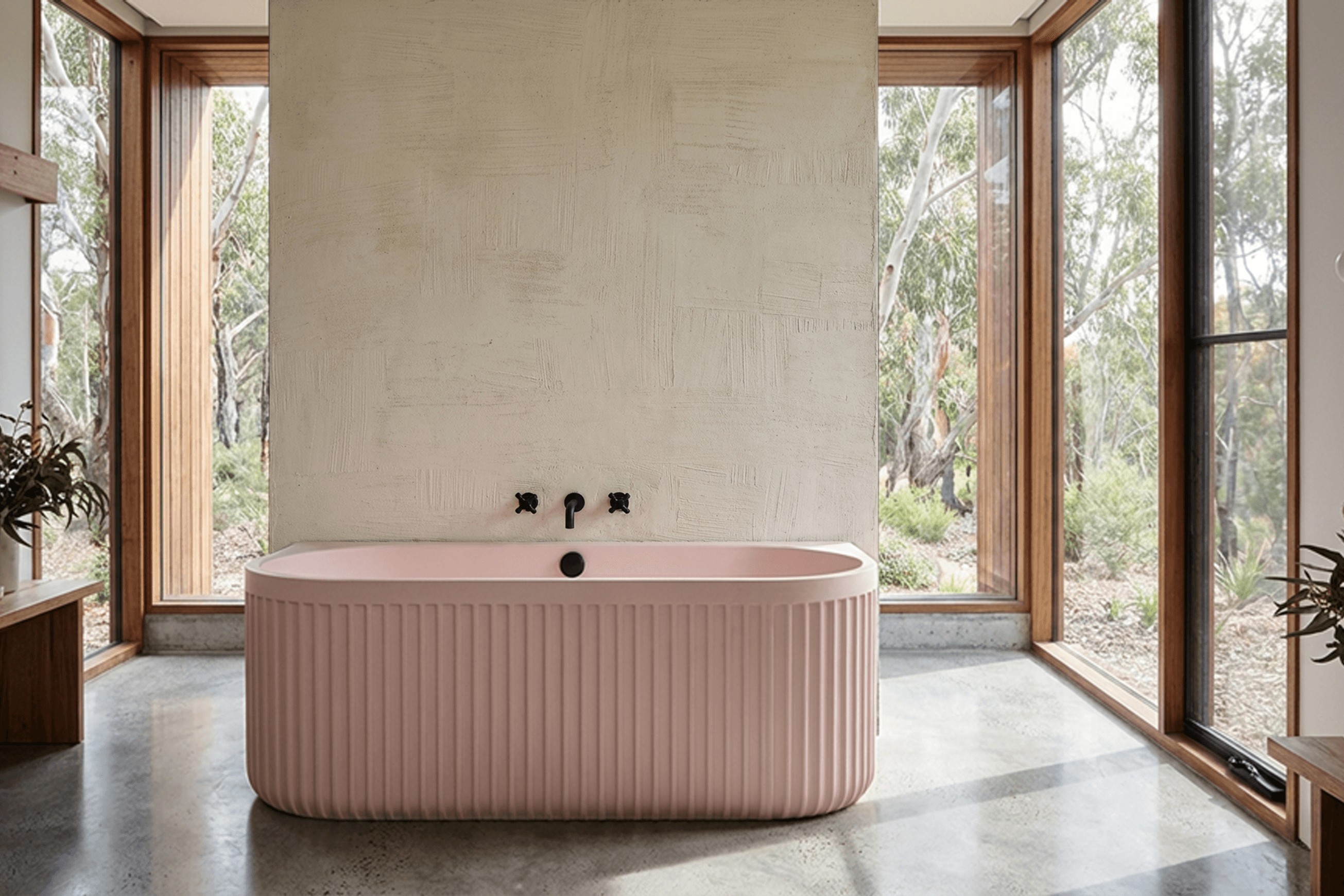DORIA Back-to-Wall Bath with Faucet