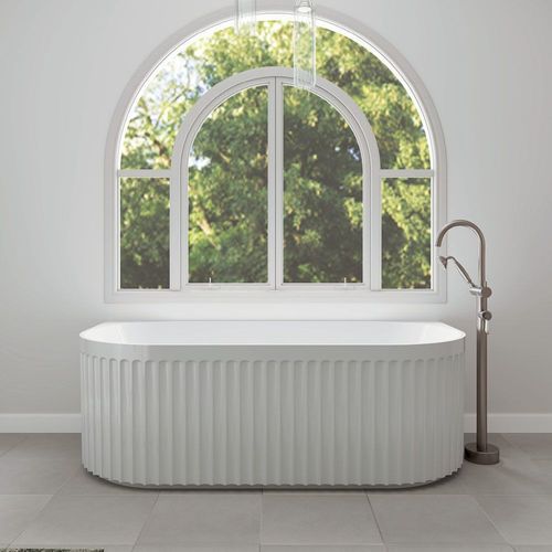 Eleanor Fluted Back-to-Wall Acrylic Bath