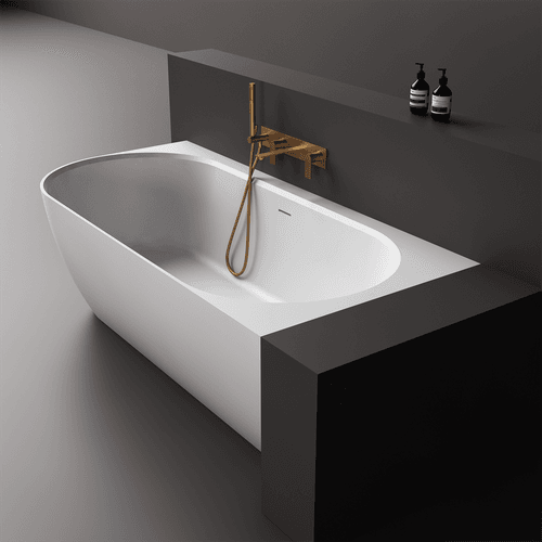 Justina Back-to-Corner Stone Baths - 1750mm