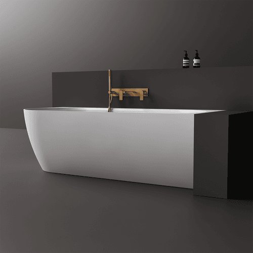 Justina Back-to-Corner Stone Baths - 1750mm
