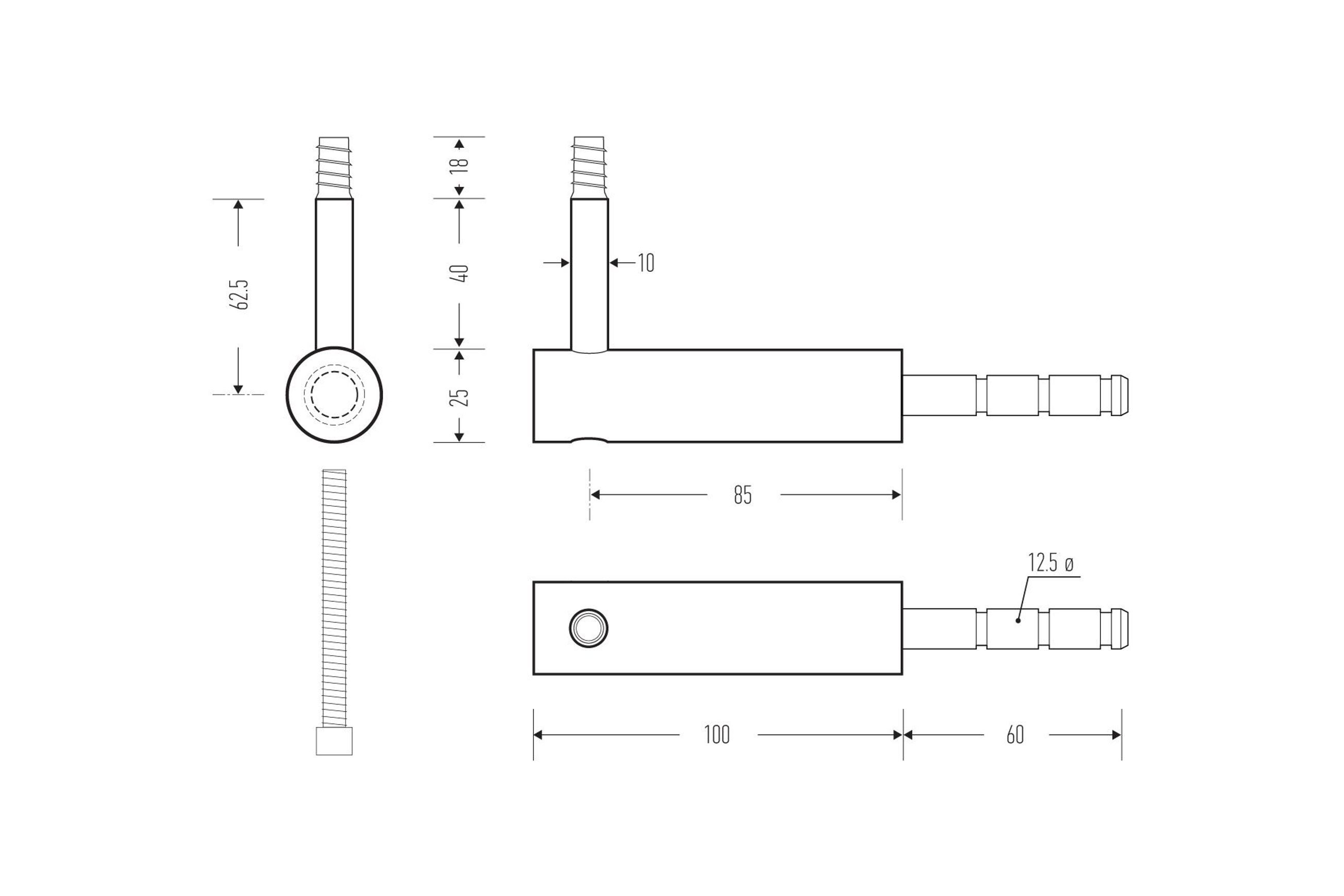 HB520 Round Stair Rail Bracket