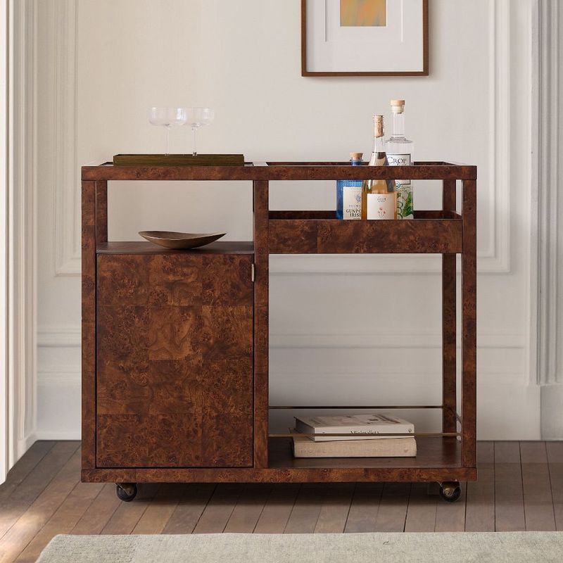 Saige Burl Bar Cart