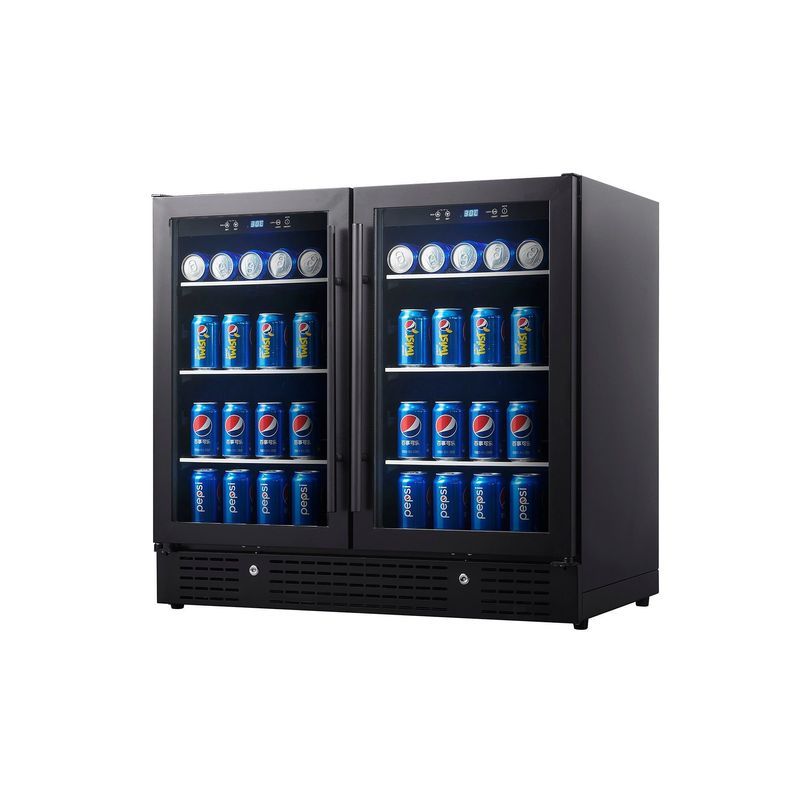 900mm Wide Under Bench Dual Zone Beverage Fridge