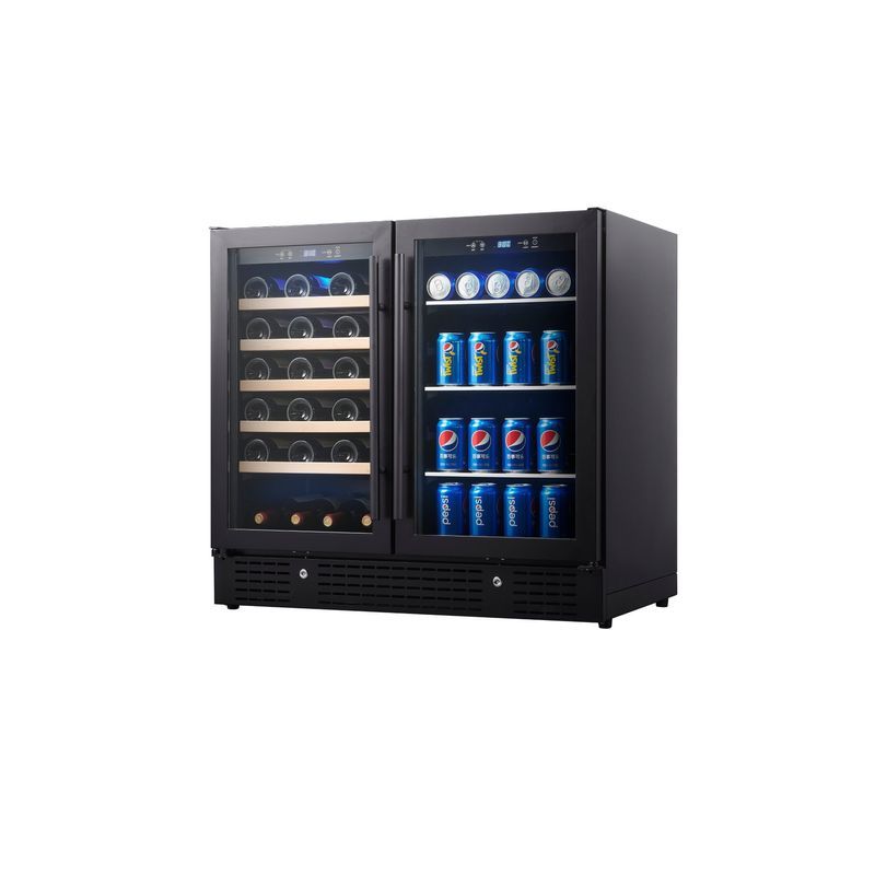 900mm Wide Under Bench Low-E Glass Door Wine and Beer