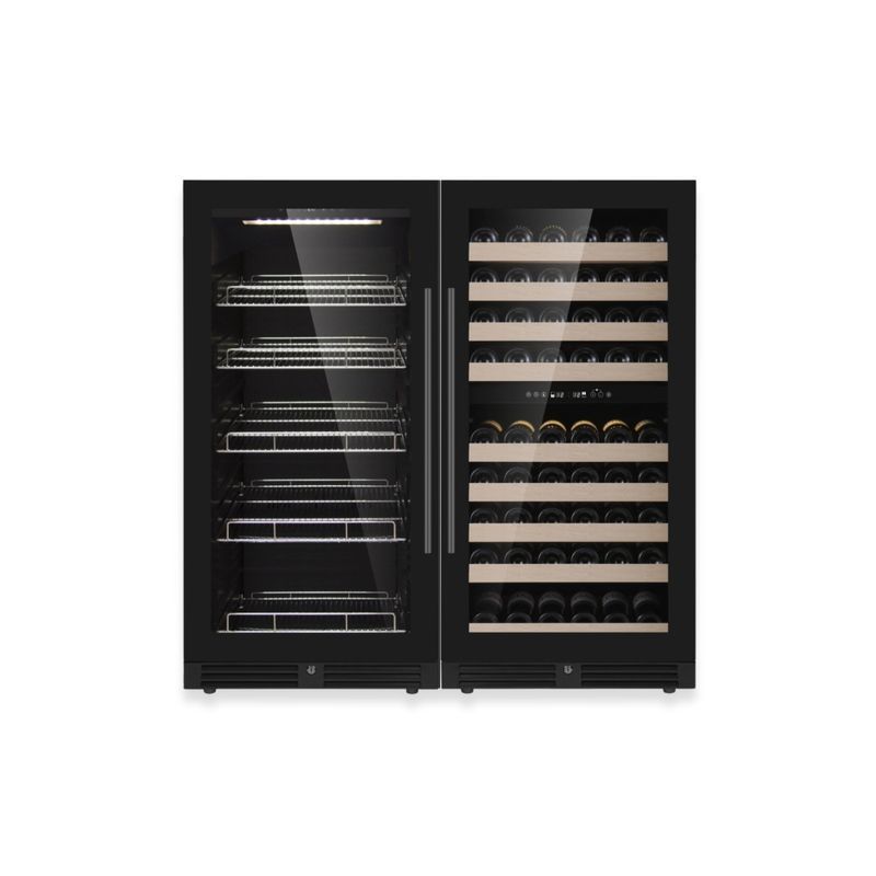 1200mm High Upright Wine and Beverage Fridge - 3 Zones