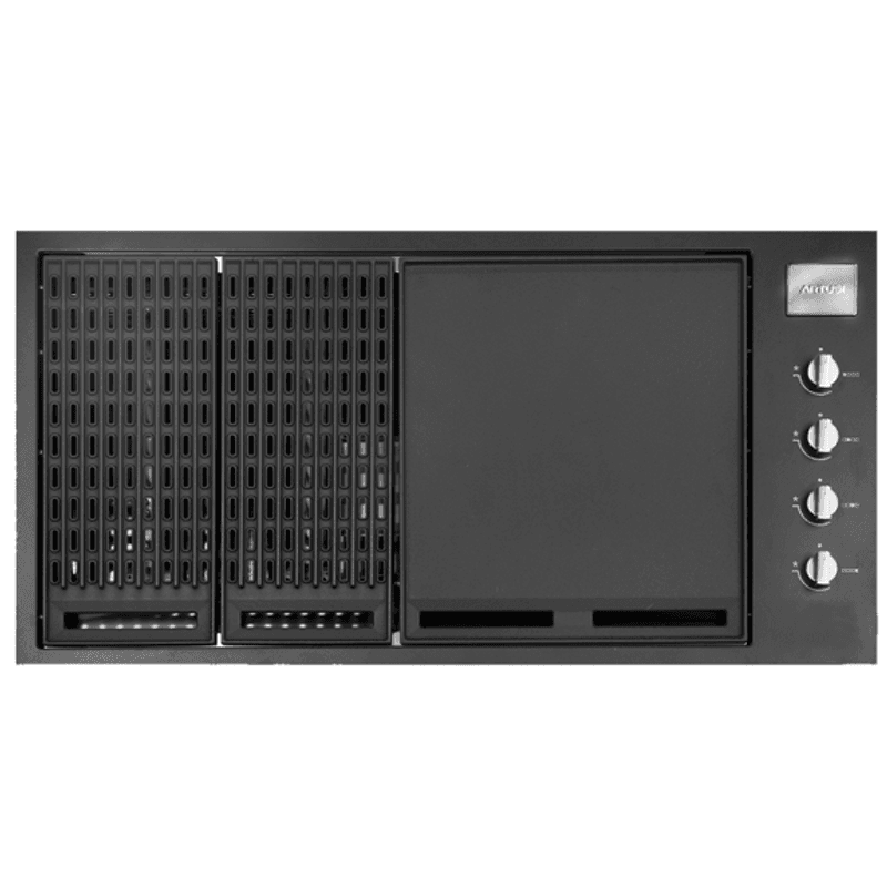 4 Burner Built-In Gas BBQ - Matte Black