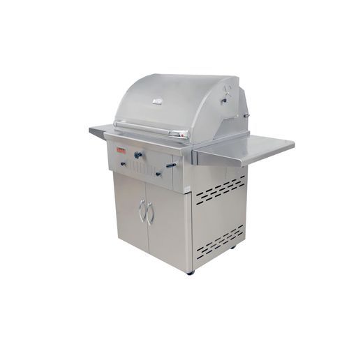 Grandfire Deluxe 30” SS Charcoal BBQ on SS Cart