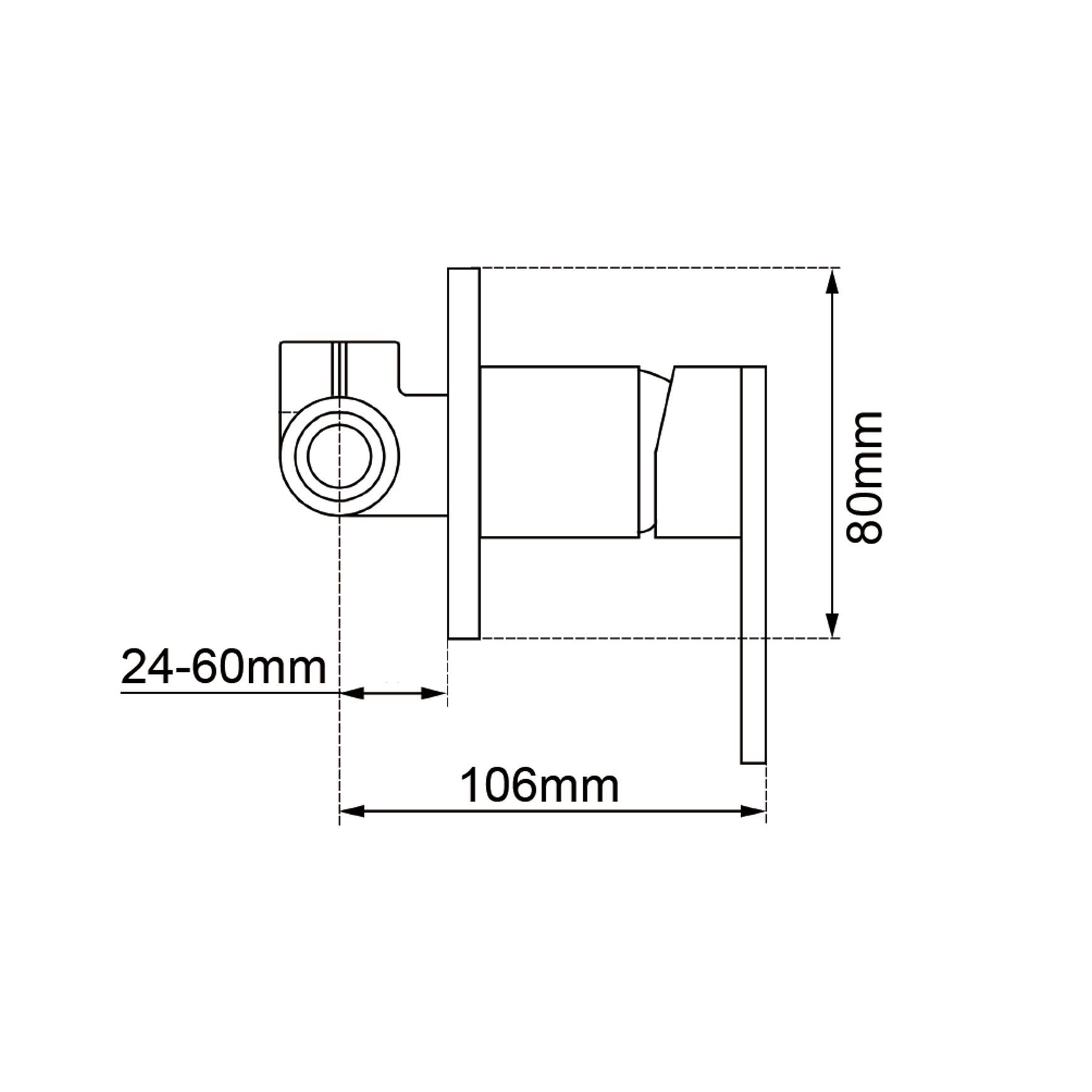 Lucid Pin Wall Mixer Trim Kit Light Brushed Brass