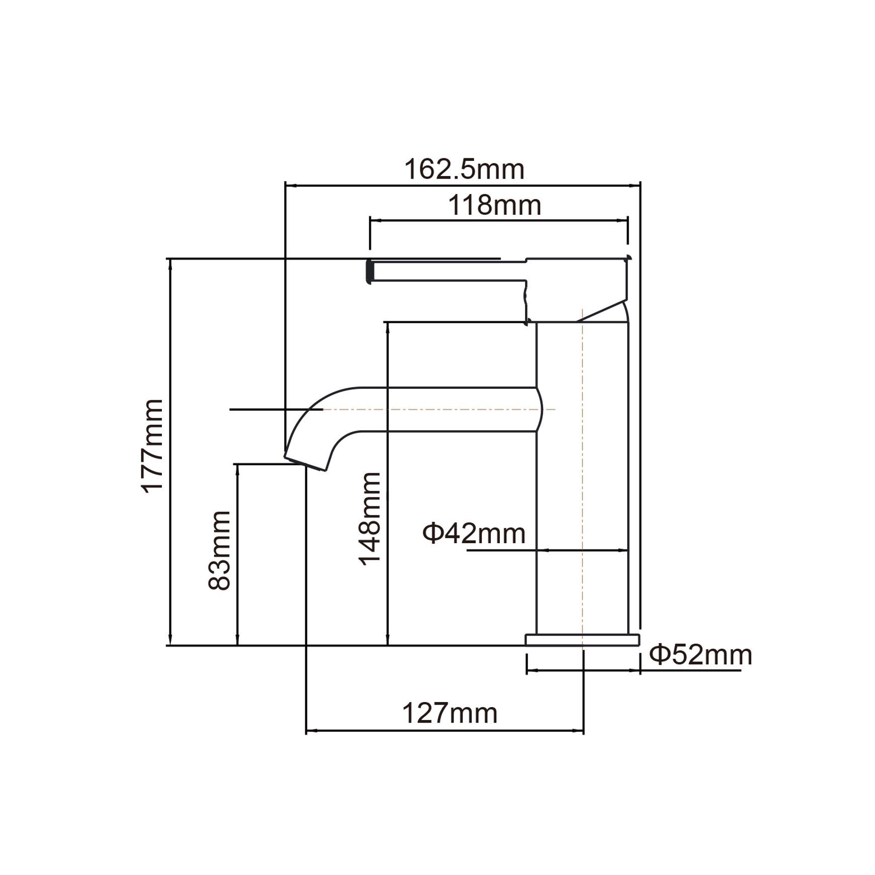 Lucid Pin Basin Mixer Brushed Copper