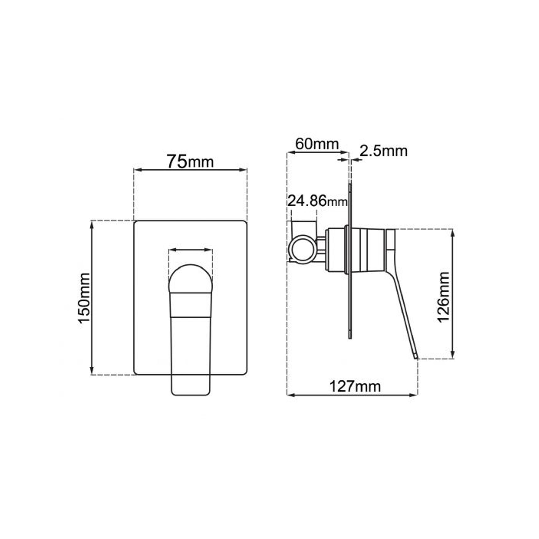 Rushy Wall Mixer Chrome