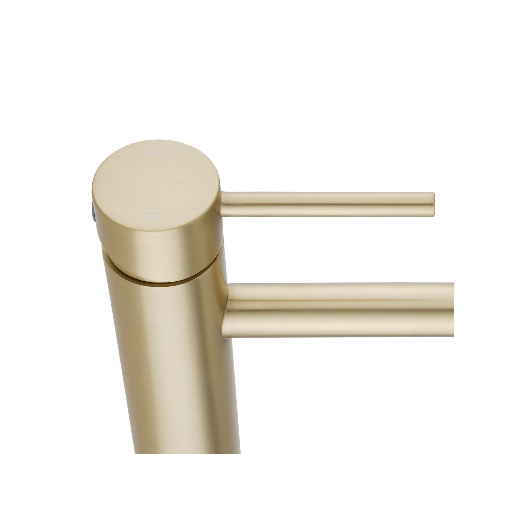 Lucid Pin Tall Basin Mixer Light Brushed Brass