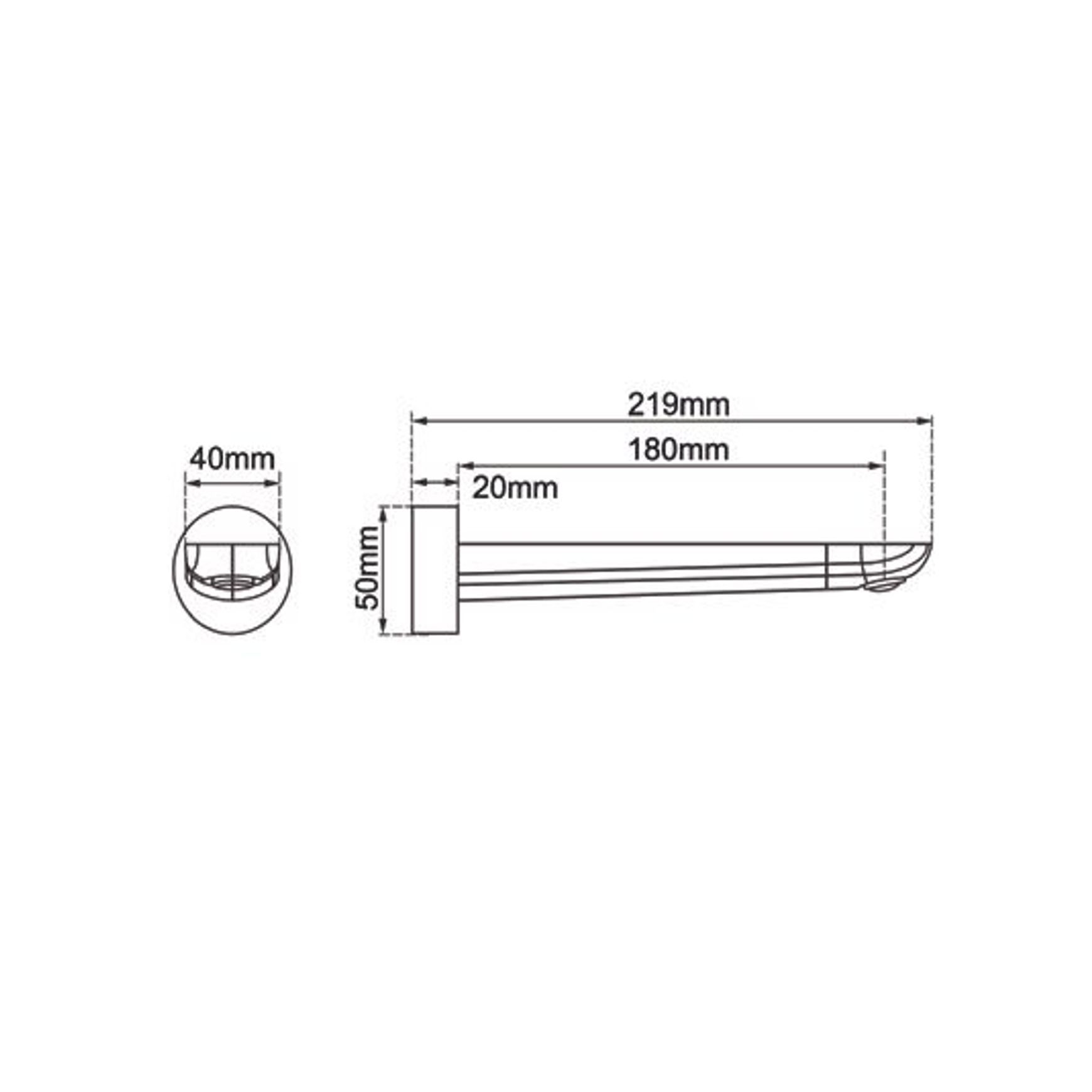 Rushy Wall Spout Chrome