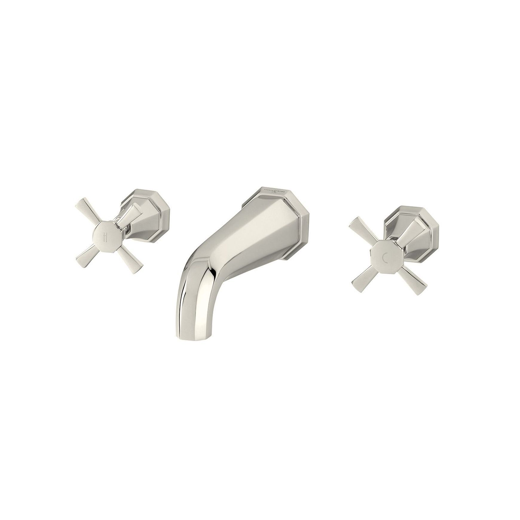 Perrin & Rowe - Deco Wall-Mounted Basin Mixer With Crosshead Taps