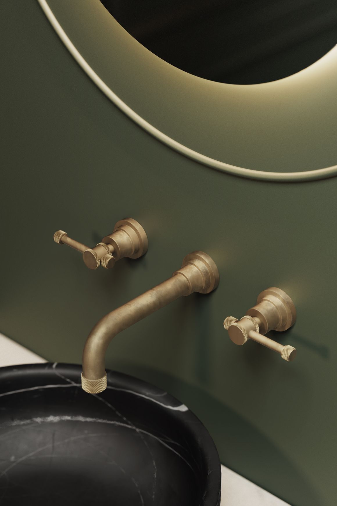Arena 3 Hole Wall Mount Basin Mixer
