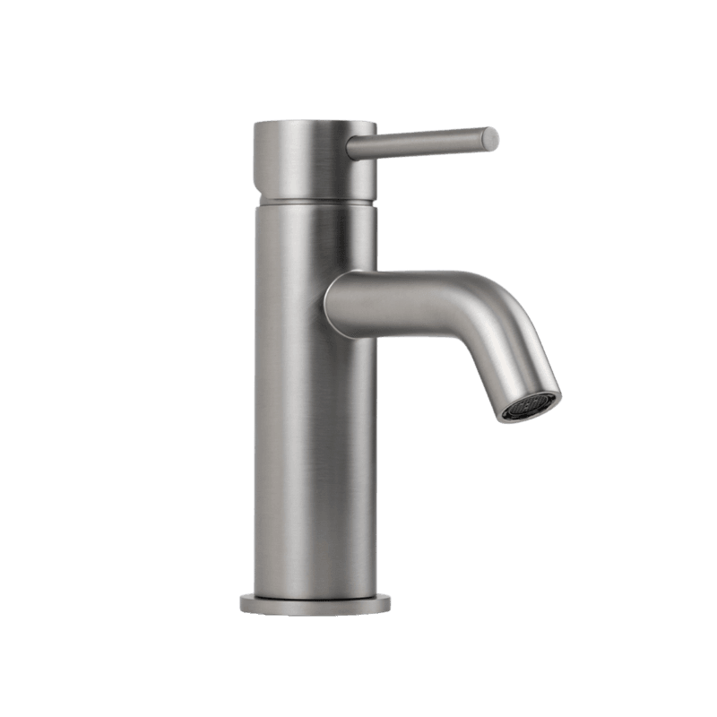 Mira Brushed Nickel Short Basin Mixer