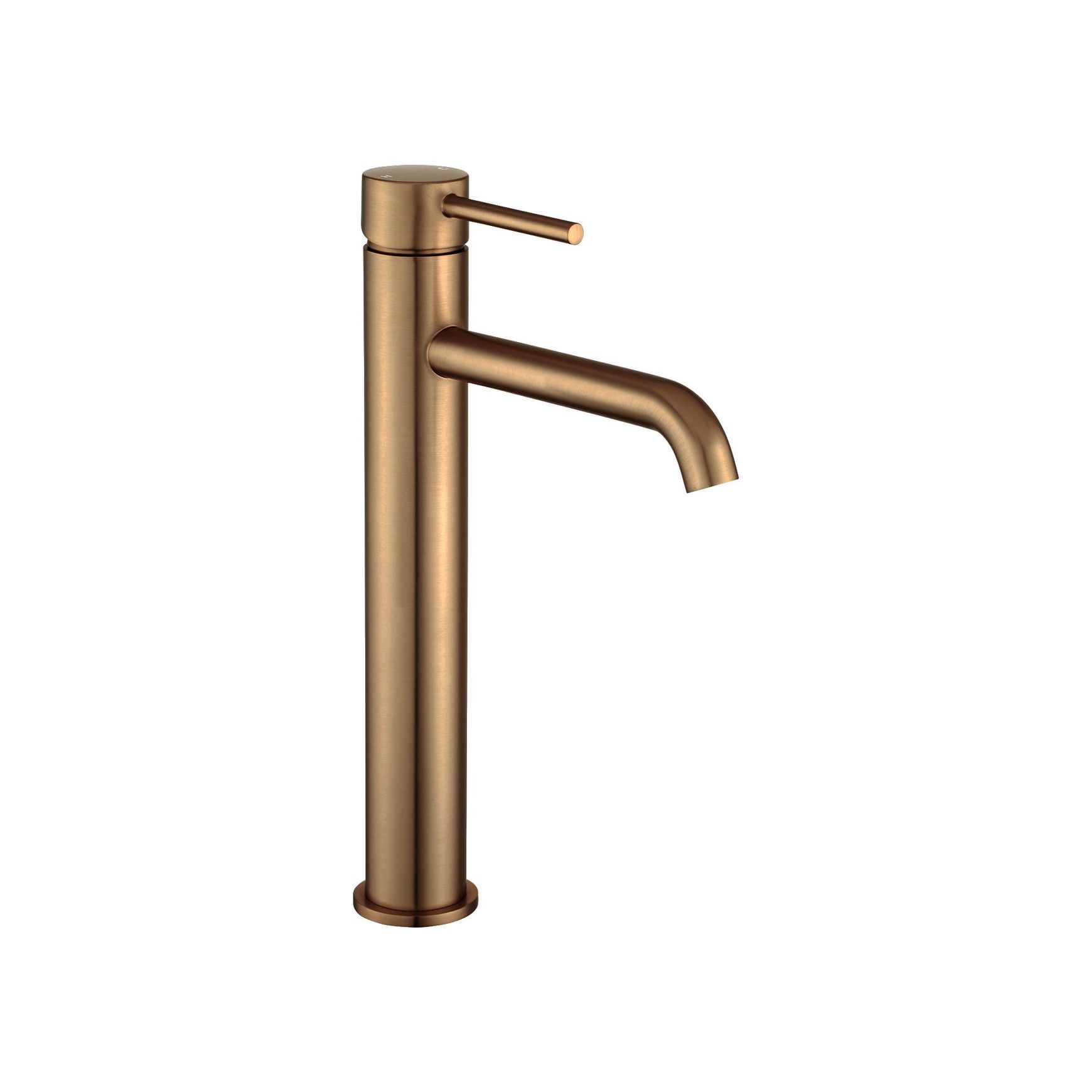 Lucid Pin Tall Basin Mixer Brushed Copper
