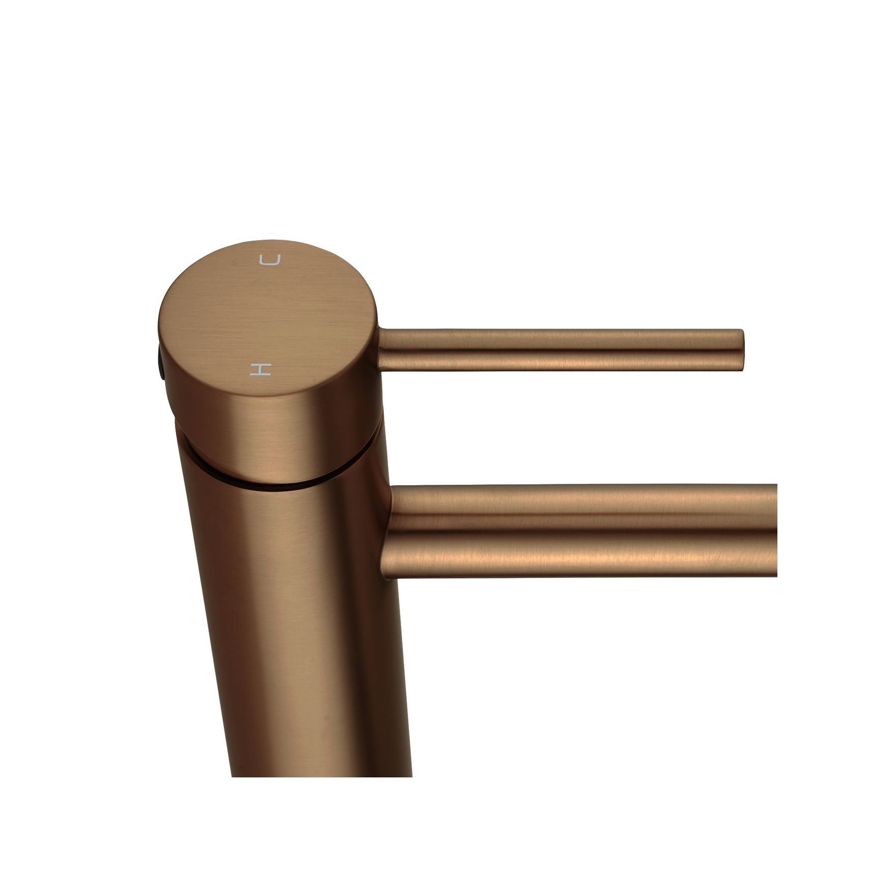 Lucid Pin Tall Basin Mixer Brushed Copper