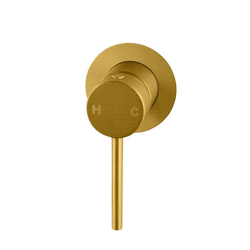 Lucid Pin Wall Mixer Brushed Brass