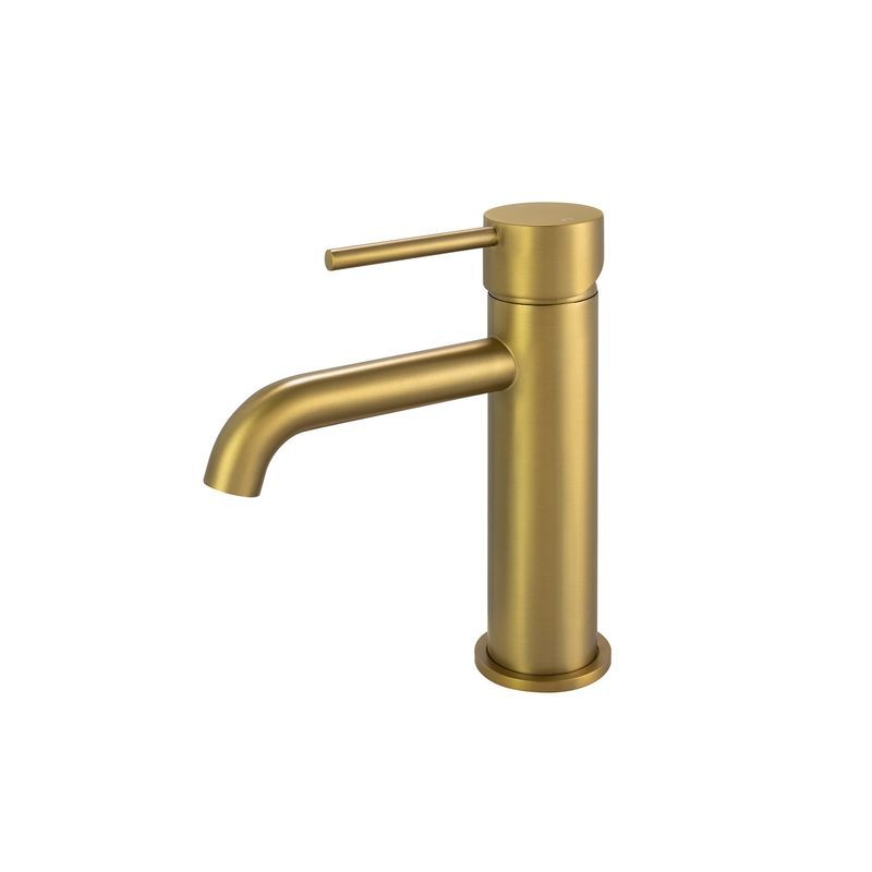 Lucid Pin Basin Mixer Brushed Brass
