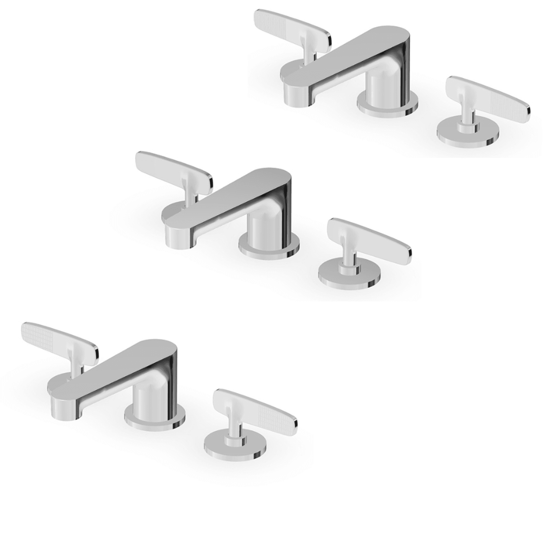 Veloce 3 tap hole Deck Mounted Basin Mixer