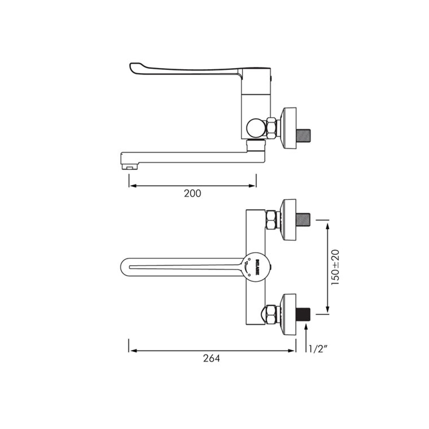 Delabie Sequential Mechanical Basin Mixer