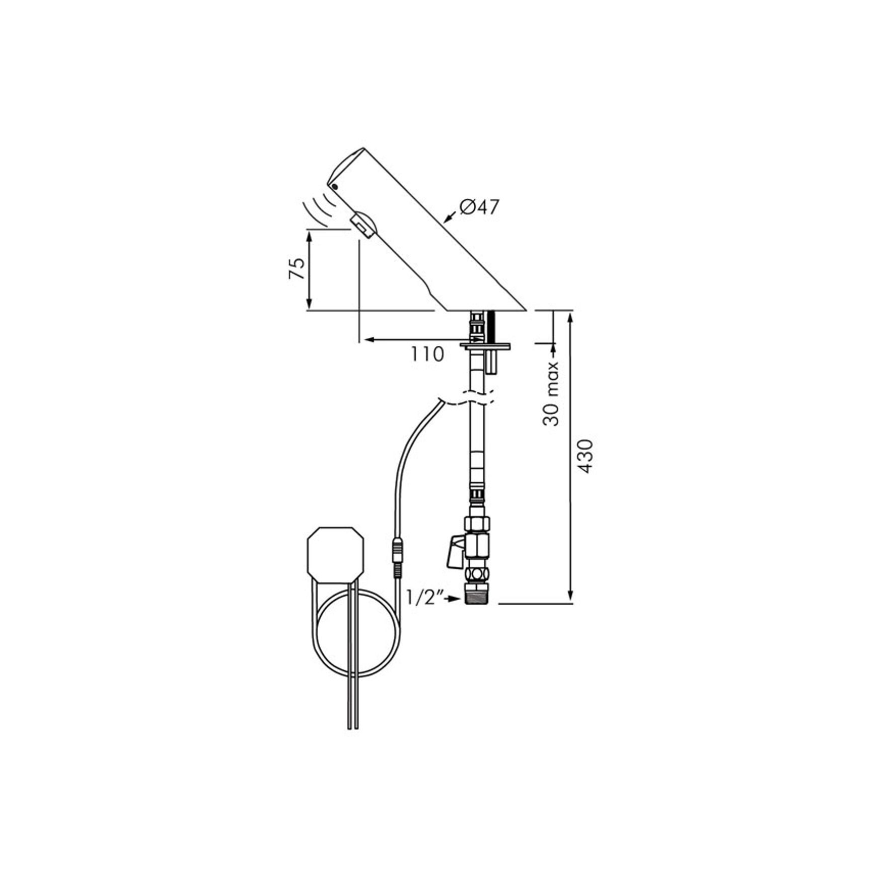 Delabie Tempomatic 4 Electronic Basin Tap