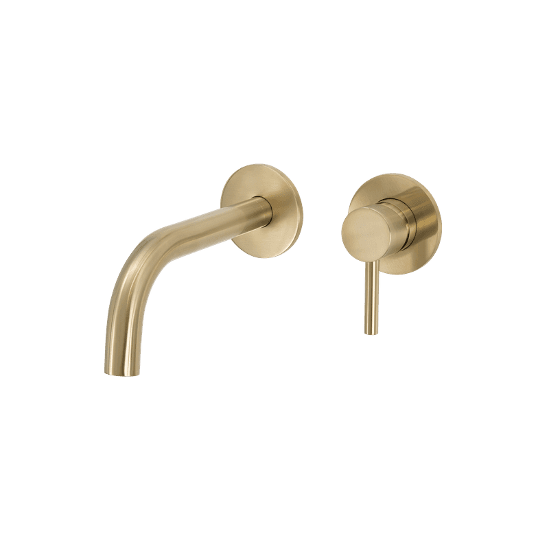 Scarab Wall Basin Mixer Brushed Gold