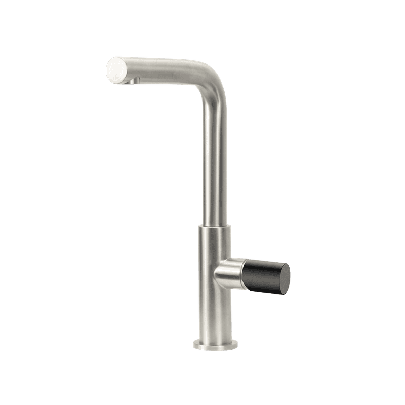 Urban Minimalist Mixer Brushed Stainless Black Handle