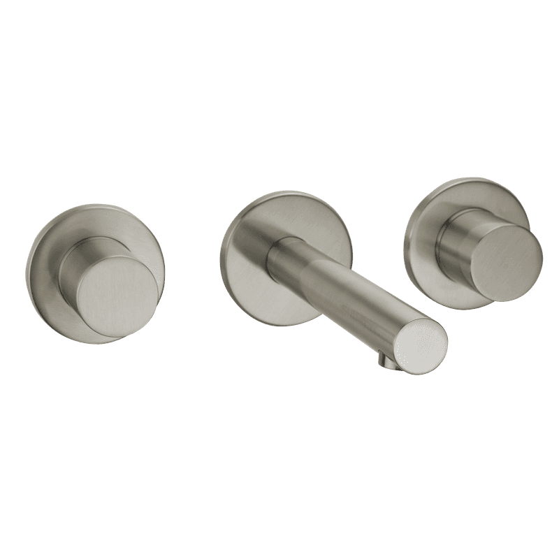 Urban Wall Mounted Basin Mixer Brushed Stainless