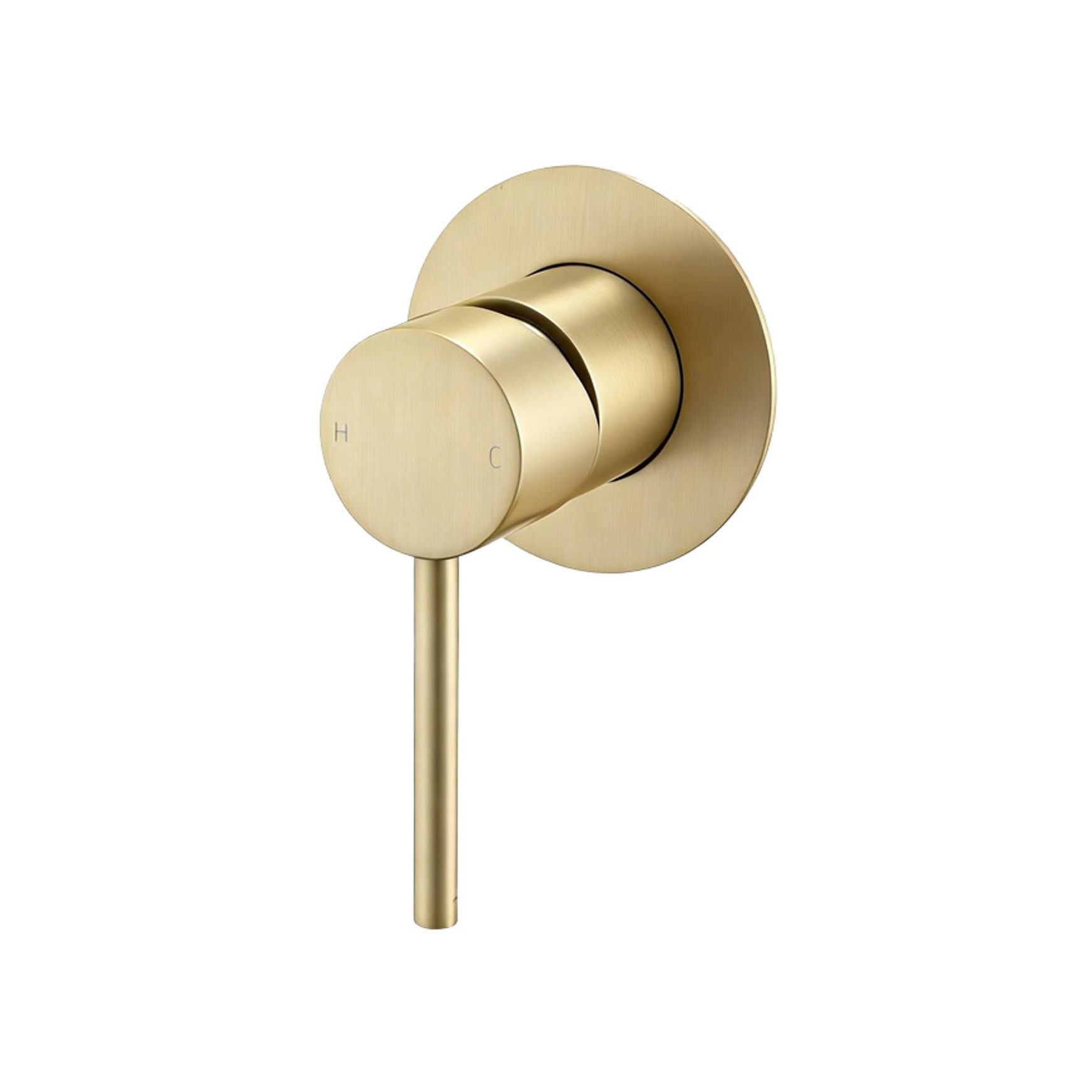 Lucid Pin Wall Mixer Trim Kit Light Brushed Brass