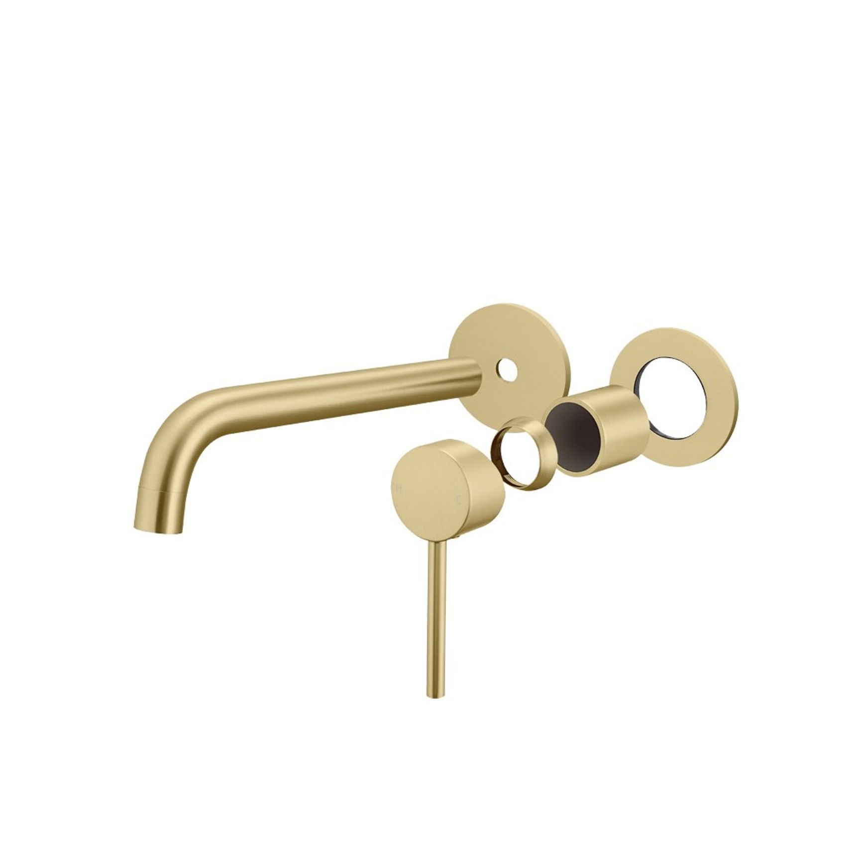 Lucid Pin Spout Mixer Trim Kit Light Brushed Brass