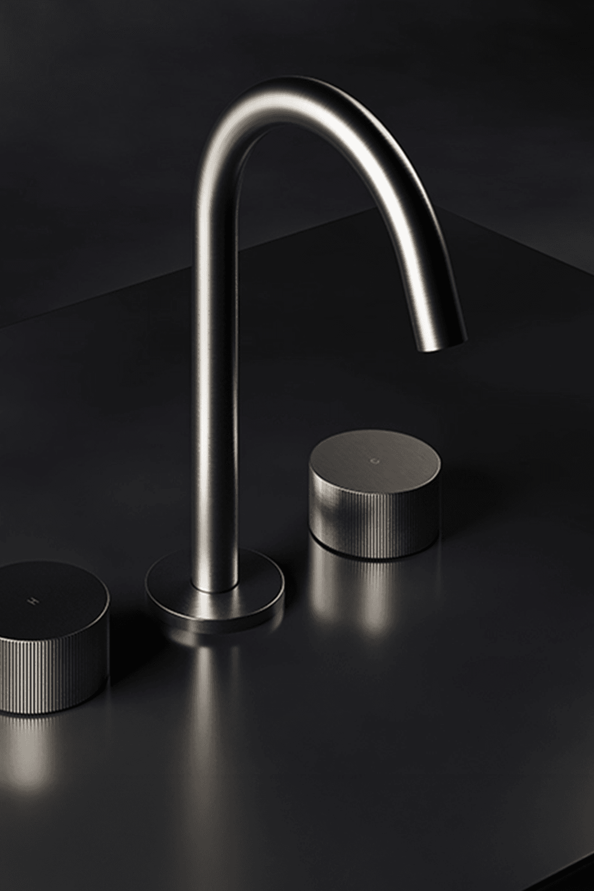 Lente 3 Tap Hole Deck Mounted Basin Mixer