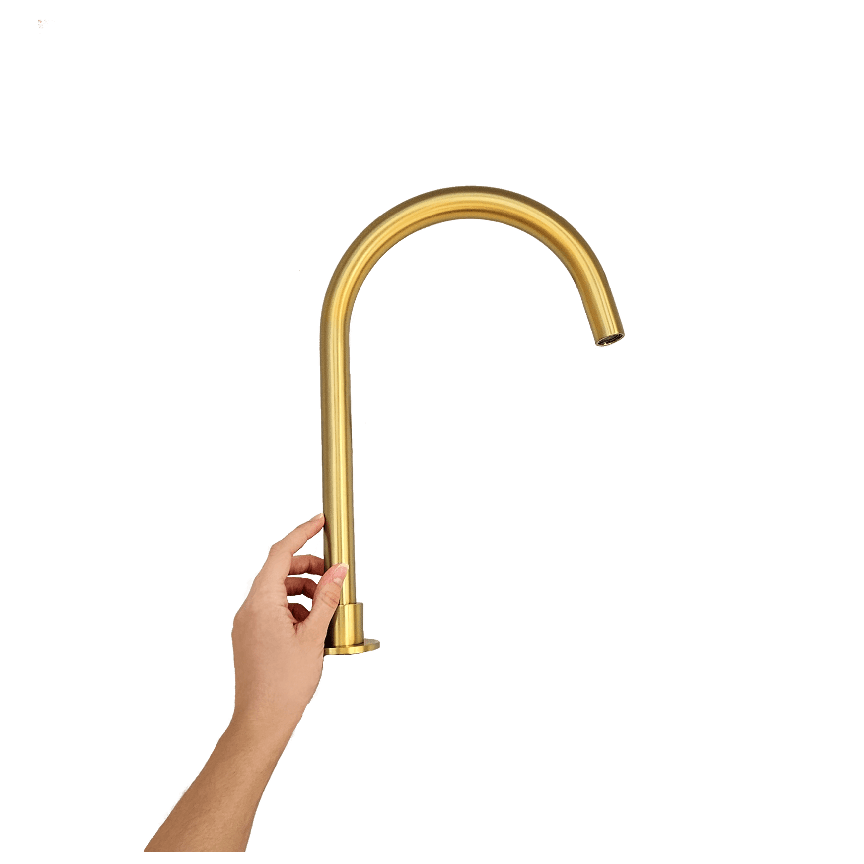 Moon Swivel Basin Mixer Brushed Brass