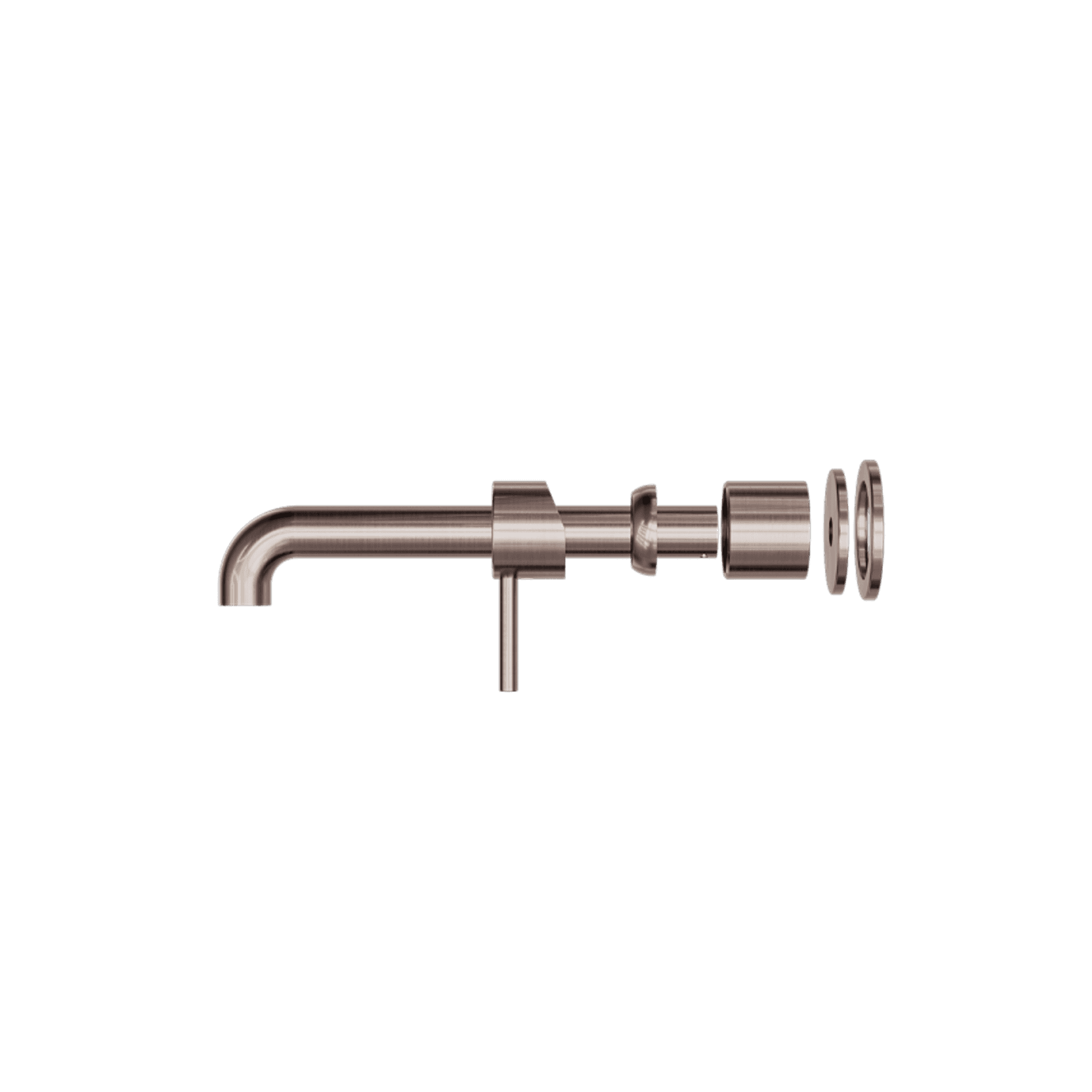 Zen SS316L Wall Basin/Bath Mixer Separate Back Plate 185mm Spout Trim Kits | Brushed Bronze