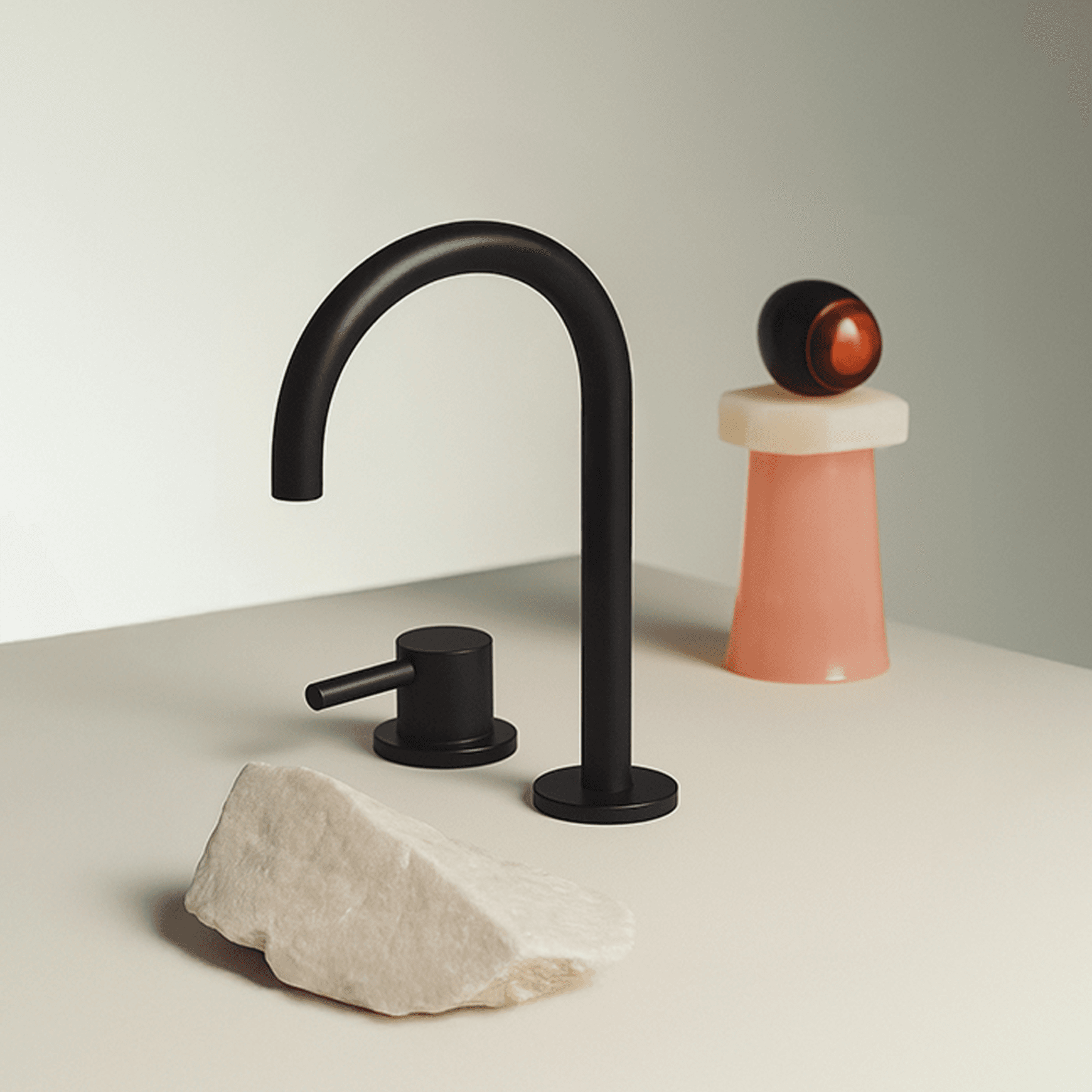 Pan S 2 Tap Hole Extended Height Goose Neck Basin Mixer