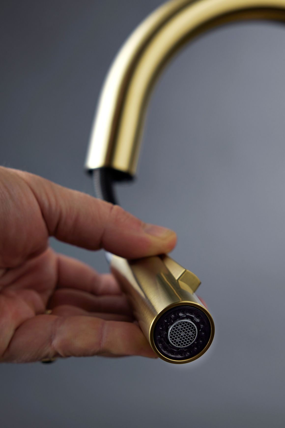 Uno Goose Neck Kitchen Mixer With Pull Out Spray