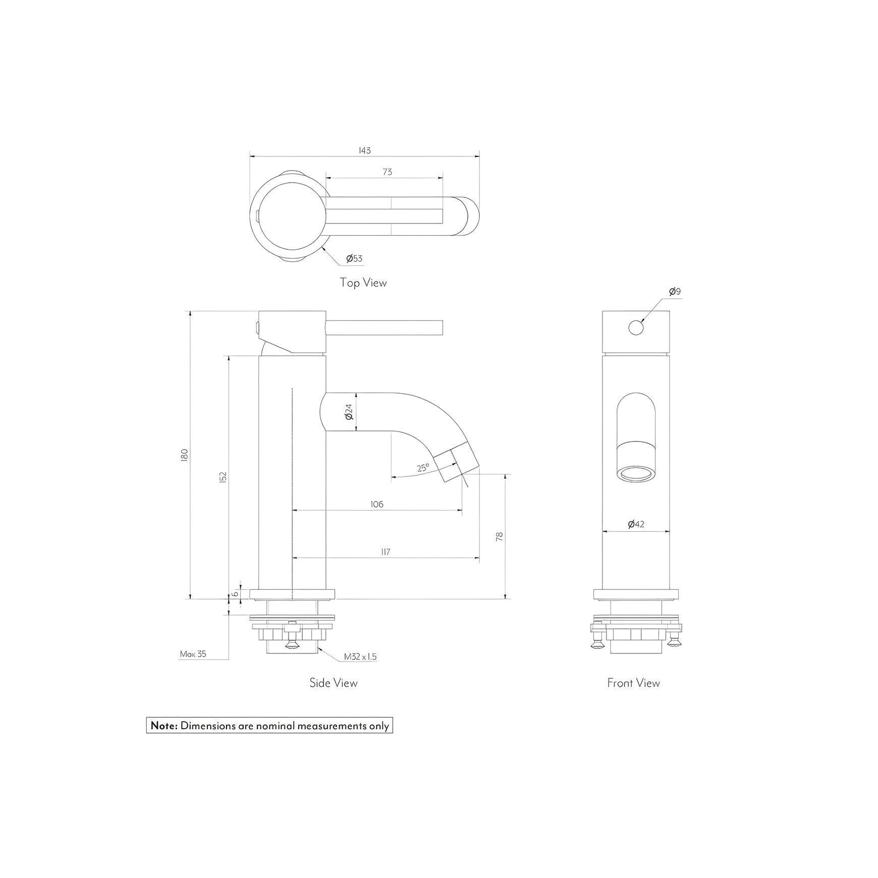 Elysian Basin Mixer - Brushed Gunmetal
